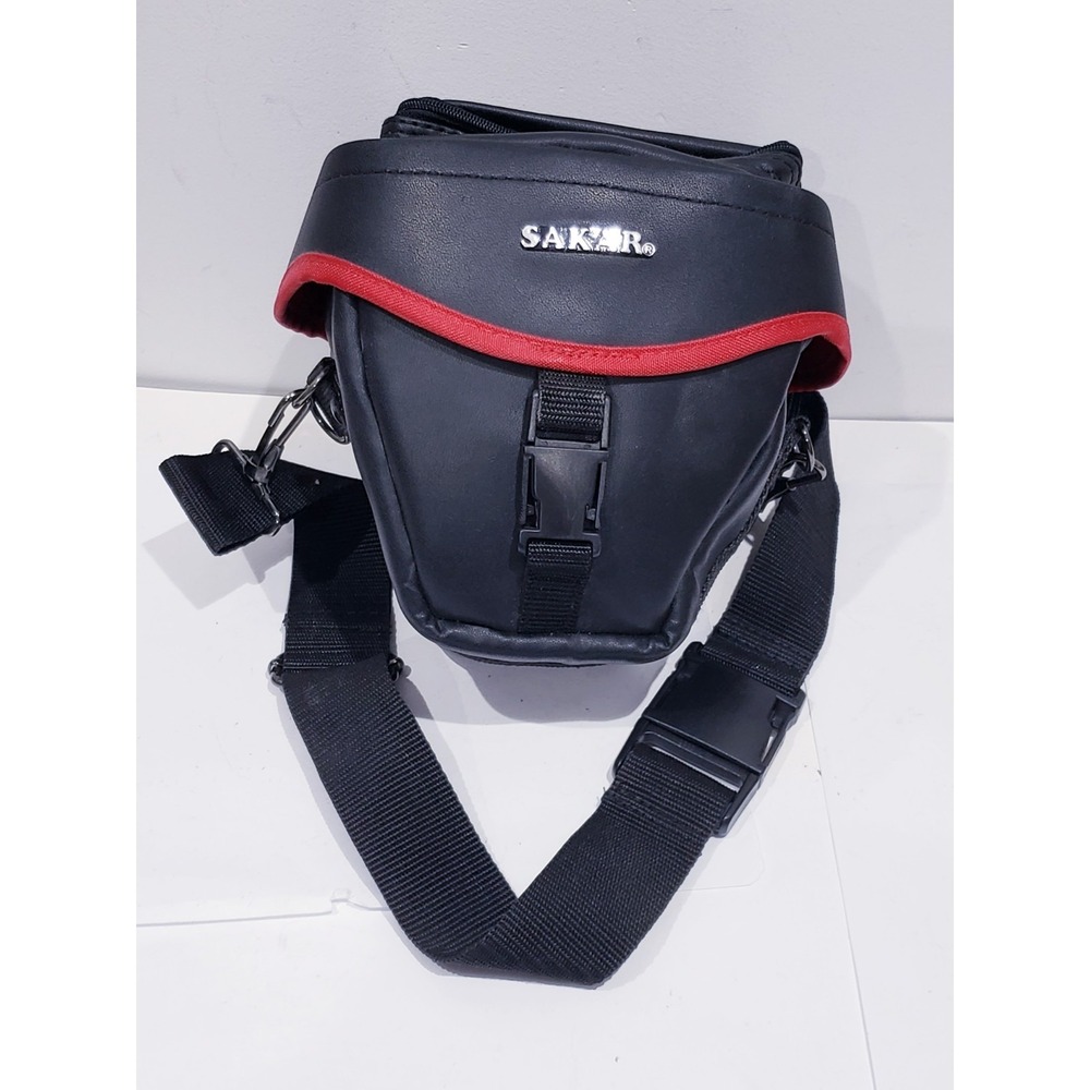 Sakar Black Leather Film Compact Camera Bag Case Pouch